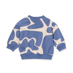 HEMA Baby sweater abstract blauw