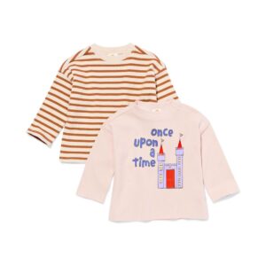 HEMA HEMA Baby T-shirts Rib Sprookje - 2 Stuks Multi (multi)