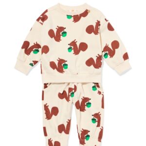 HEMA HEMA Baby Kledingset Eekhoorns Ecru (ecru)
