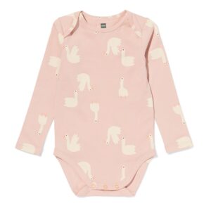 HEMA HEMA Romper Met Stretch Ganzen Roze (roze)