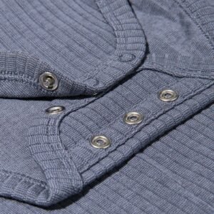 HEMA Meegroeirompers bamboe rib blauw