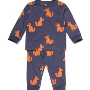 HEMA HEMA Babypyjama Hond Antraciet (antraciet)