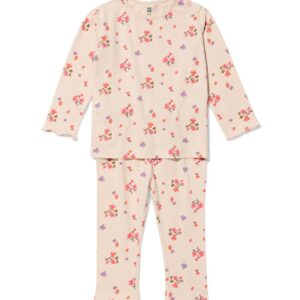 HEMA HEMA Babypyjama Bloemen Roze (roze)