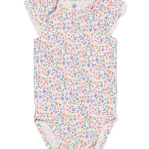 HEMA HEMA Romper Katoen Met Stretch Bloemen Multicolor (multicolor)