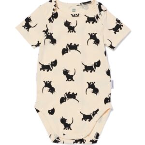 HEMA HEMA Takkie En Siepie Romper Katoen Met Stretch Gebroken Wit (gebroken wit)