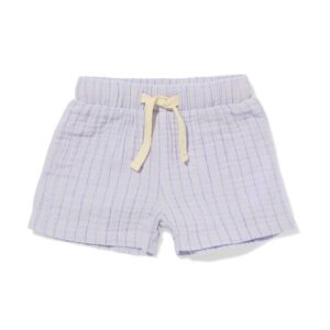 HEMA HEMA Newborn Korte Broek Mousseline Strepen Paars (paars)