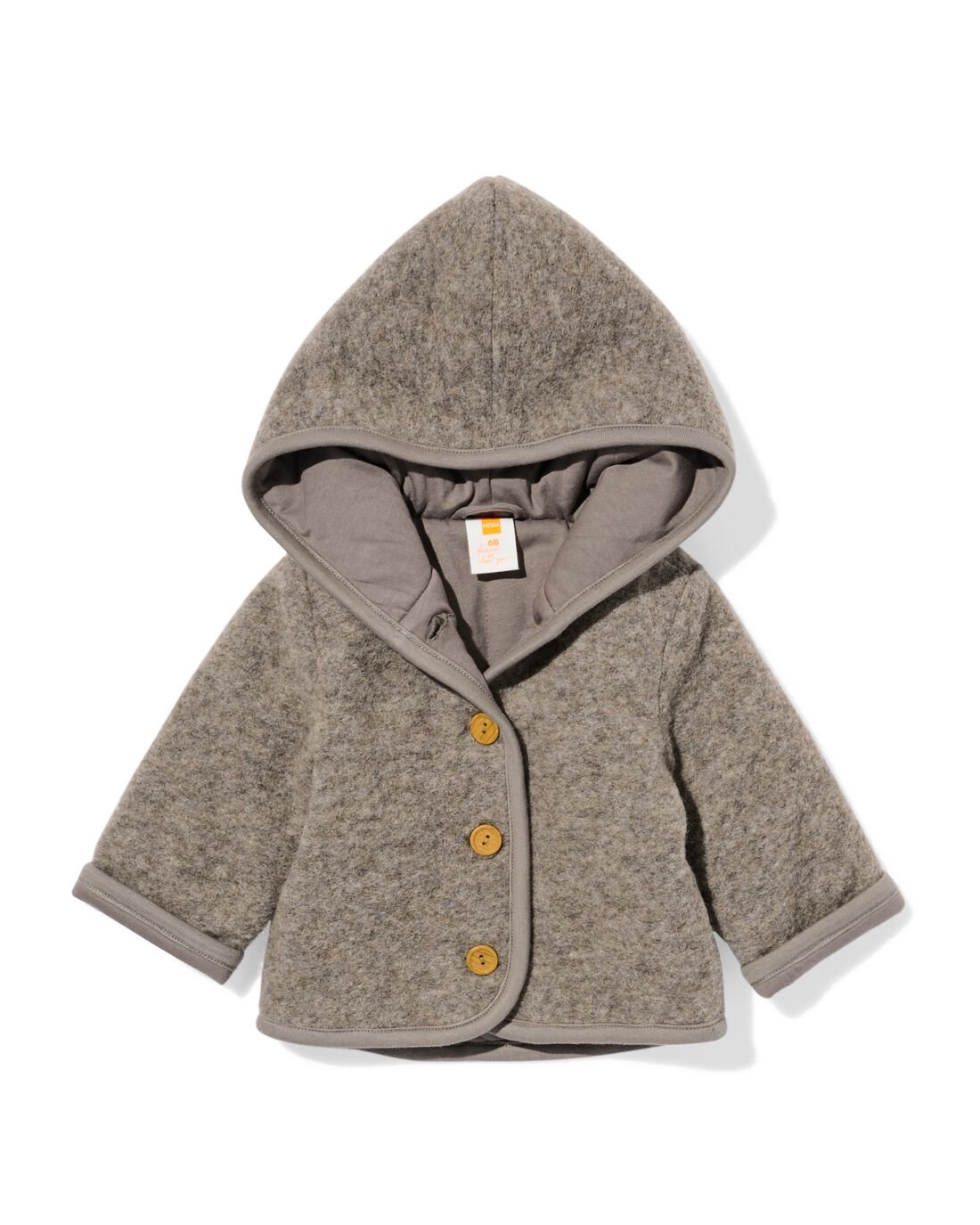 HEMA HEMA Newborn Jas Met Wol Zand (zand) 1 HEMA HEMA Newborn Jas Met Wol Zand (zand)