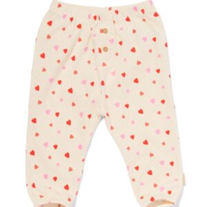 HEMA HEMA Newborn Broek Ajour Hartjes Ecru (ecru)