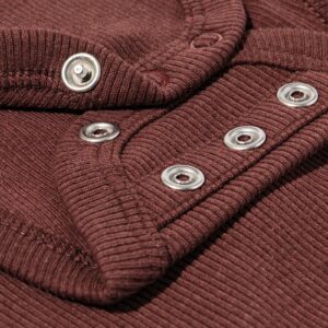 HEMA Newborn meegroei overslagromper LENZING™ ECOVERO™ rib donkerbruin