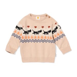 HEMA HEMA Takkie Newborn Trui Lichtbruin (lichtbruin)