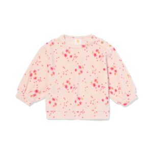 HEMA HEMA Newborn Sweater Velours Lichtroze (lichtroze)