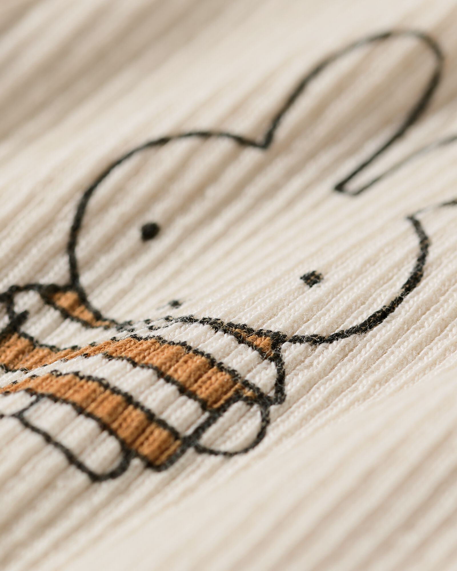 HEMA Nijntje newborn legging rib ecru 1 HEMA Nijntje newborn legging rib ecru