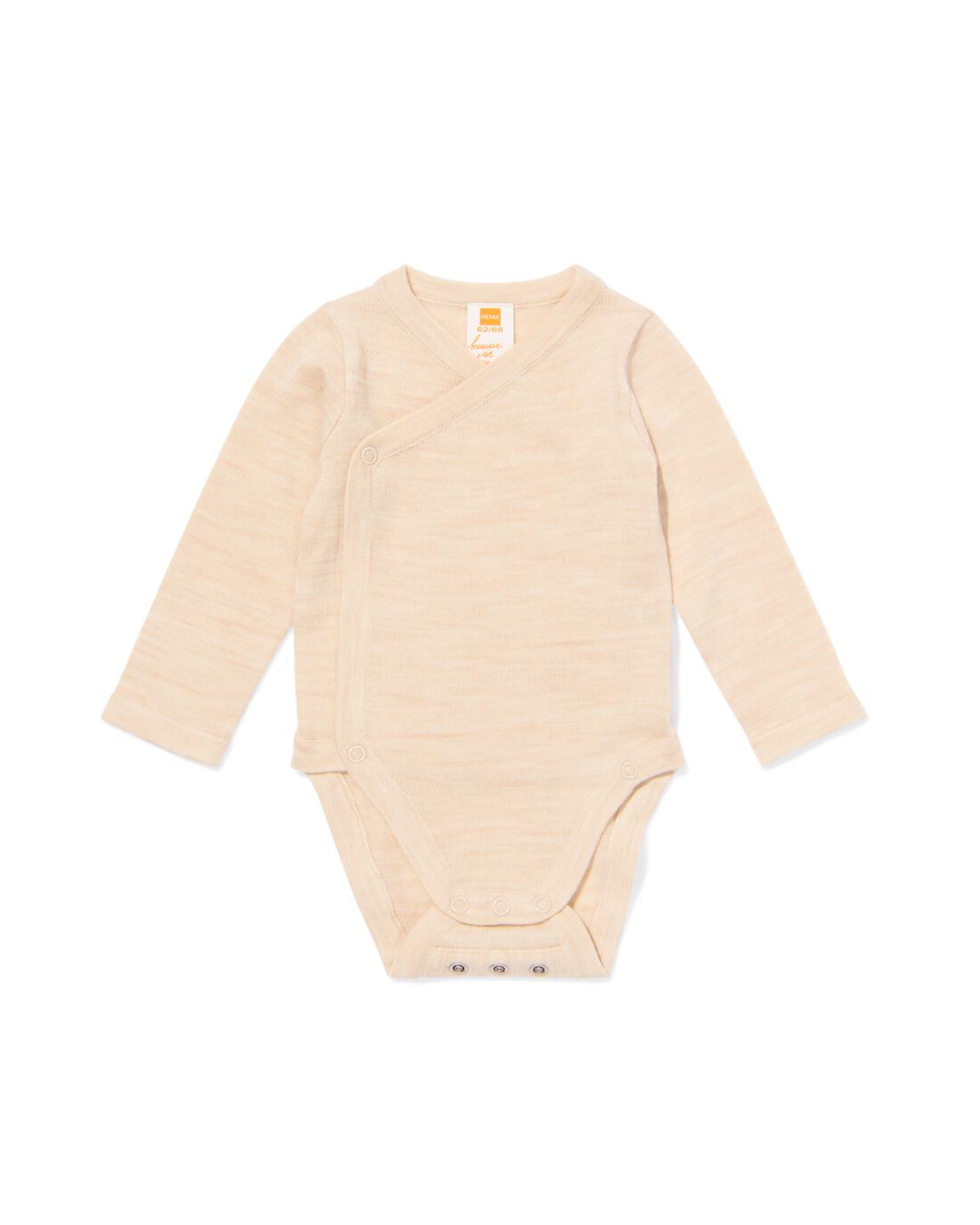 HEMA HEMA Newborn Overslagromper Merinowol Ecru (ecru) 1 HEMA HEMA Newborn Overslagromper Merinowol Ecru (ecru)