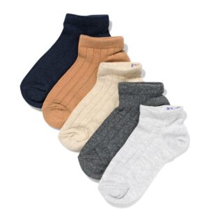 HEMA HEMA Kinder Enkelsokken Rib - 5 Paar Beige (beige)