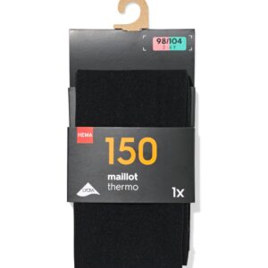 HEMA HEMA Kindermaillot Thermo 150denier Zwart (zwart)