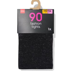 HEMA HEMA Kinder Panty 90deniers Glitters Zwart (zwart)