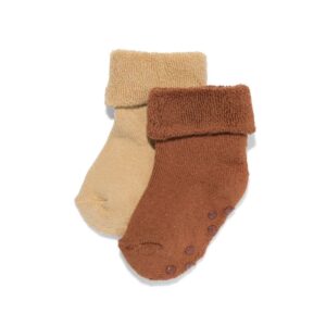 HEMA HEMA Babysokken Terry - 2 Paar Zand (zand)