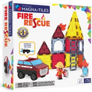 Magna-Tiles Fire rescue 27-delige set - magnetisch bouw speelgoed - magnetische tegels - open einde speelgoed