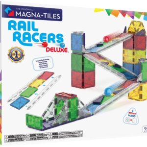 Magna-Tiles Knikkerbaan Deluxe 90-delige set - Rail Racer - magnetisch bouw speelgoed - magnetische tegels - open einde speelgoed - educatief constructie