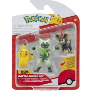 Pokemon Battle Figuren 3-pack Litleo Pikachu #5 En Floragato