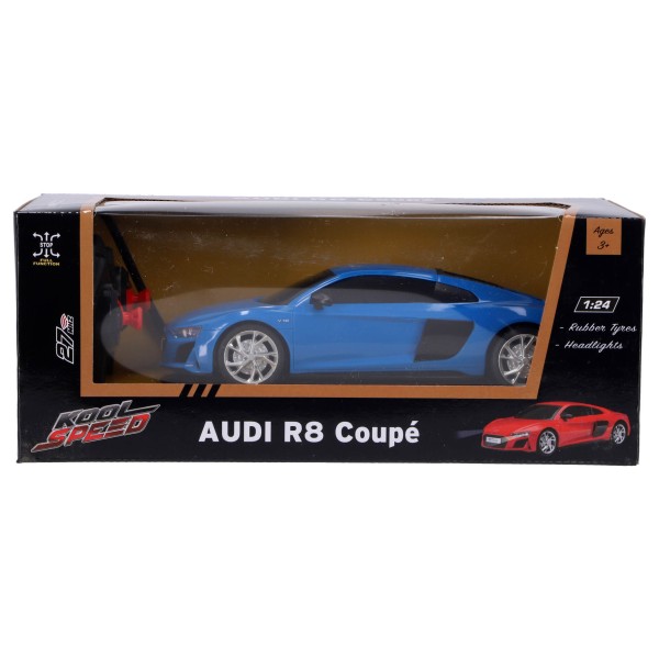 Radiografisch Bestuurbare Auto Audi 1:24 R8 Coupe Blauw 1 Radiografisch Bestuurbare Auto Audi 1:24 R8 Coupe Blauw
