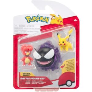 Pokemon Battle Figuren 3-pack Magby Pikachu #1 En Gastly