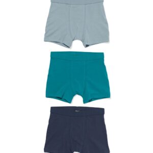 HEMA HEMA Kinderboxers Katoen - 3 Stuks Blauw (blauw)