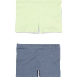 HEMA HEMA Kinderboxers Naadloos Rib - 2 Stuks Lime (lime)