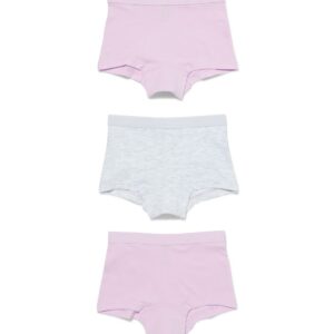 HEMA HEMA Kinderboxers Katoen/stretch - 3 Stuks Lila (lila)