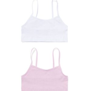 HEMA HEMA Kindertops Naadloos Rib - 2 Stuks Lichtpaars (lichtpaars)