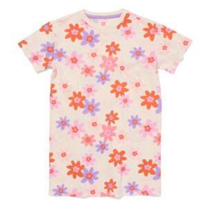 HEMA HEMA Kindernachthemd Bloemen Gebroken Wit (gebroken wit)