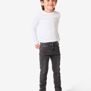 HEMA HEMA Kinder Broek Jogdenim Skinny Fit Zwart
