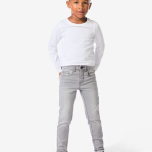HEMA HEMA Kinder Broek Jogdenim Skinny Fit Grijs