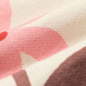 HEMA Babykledingset sweatstof rib bloemen ecru