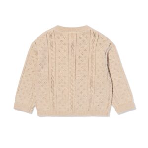 HEMA Babyvest ajour gebreid zand