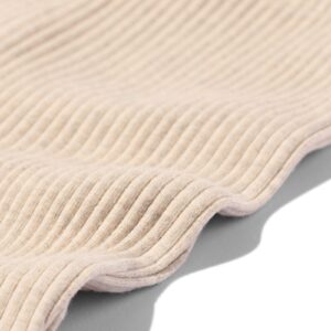 HEMA Babylegging flared fit rib stippen - 2 stuks ecru