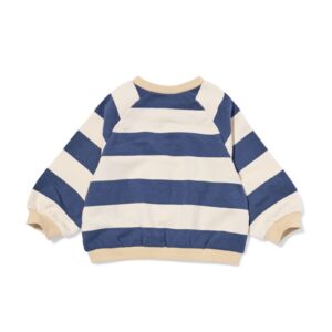 HEMA Babytrui sweatstof strepen blauw
