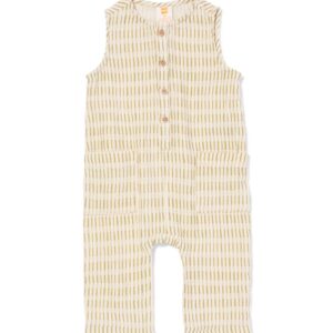 HEMA HEMA Babyjumpsuit Mousseline Abstract Ecru (ecru)