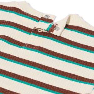 HEMA Baby T-shirt rib strepen - 2 stuks ecru