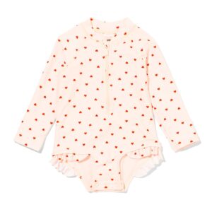 HEMA HEMA Babyzwempak Hartjes Gebroken Wit (gebroken wit)