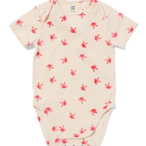 HEMA HEMA Baby Meegroeiromper Krabben Beige (beige)