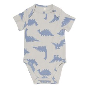 HEMA HEMA Baby Meegroeiromper Dino Blauw (blauw)