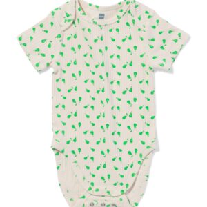 HEMA HEMA Baby Meegroeiromper LENZING™ ECOVERO™ Rib Peren Beige (beige)