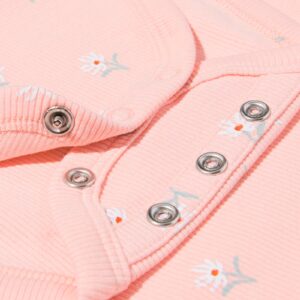 HEMA Babyromper LENZING™ ECOVERO™ rib bloemen lichtroze