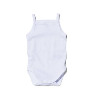 HEMA HEMA Romper Organic Katoen Stretch Spaghettibandjes - 2 Stuks Wit