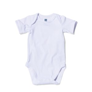 HEMA HEMA Romper Organic Katoen Stretch Korte Mouw - 2 Stuks Wit