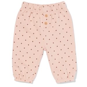 HEMA HEMA Babybroek Comfy Fit Sweatstof Stippen Roze (roze)