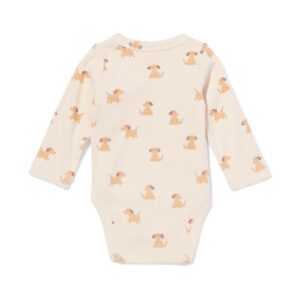 HEMA Baby meegroeiromper rib honden grijs