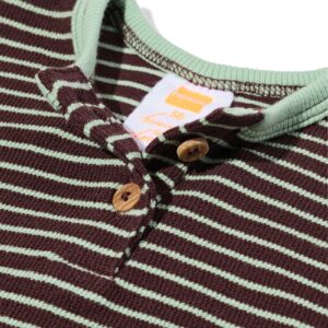 HEMA Newborn T-shirt wafel strepen groen