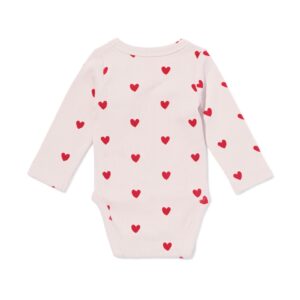 HEMA Baby meegroeiromper rib hartjes lila
